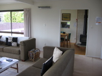 View of the lounge at the Taupo Holiday House